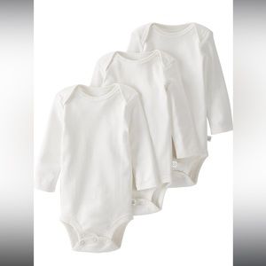 NWT little planet by carters 3 pack long sleeve bodysuits cream 6-9 months